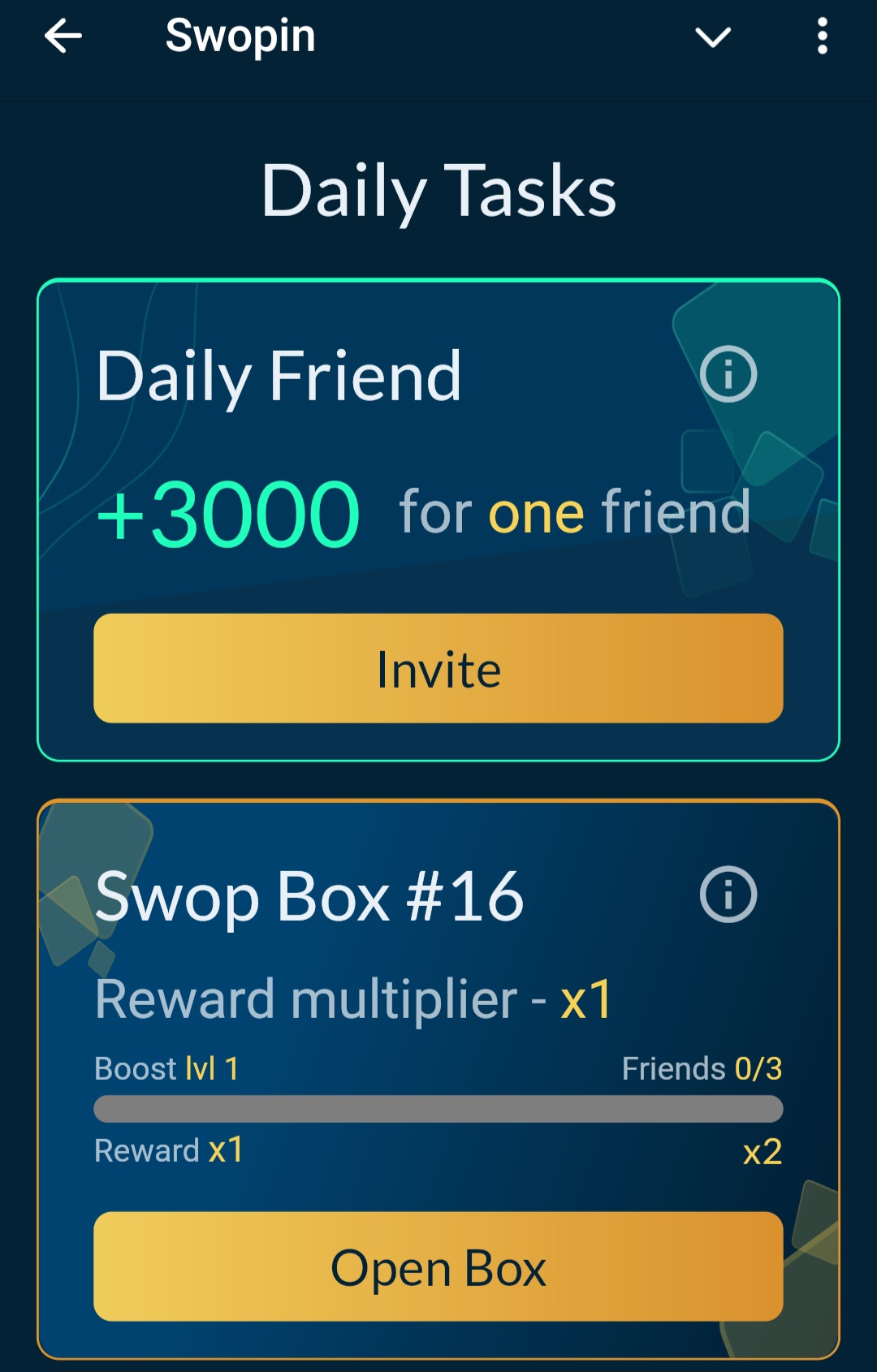 Swopin Daily Swop Box 28 July